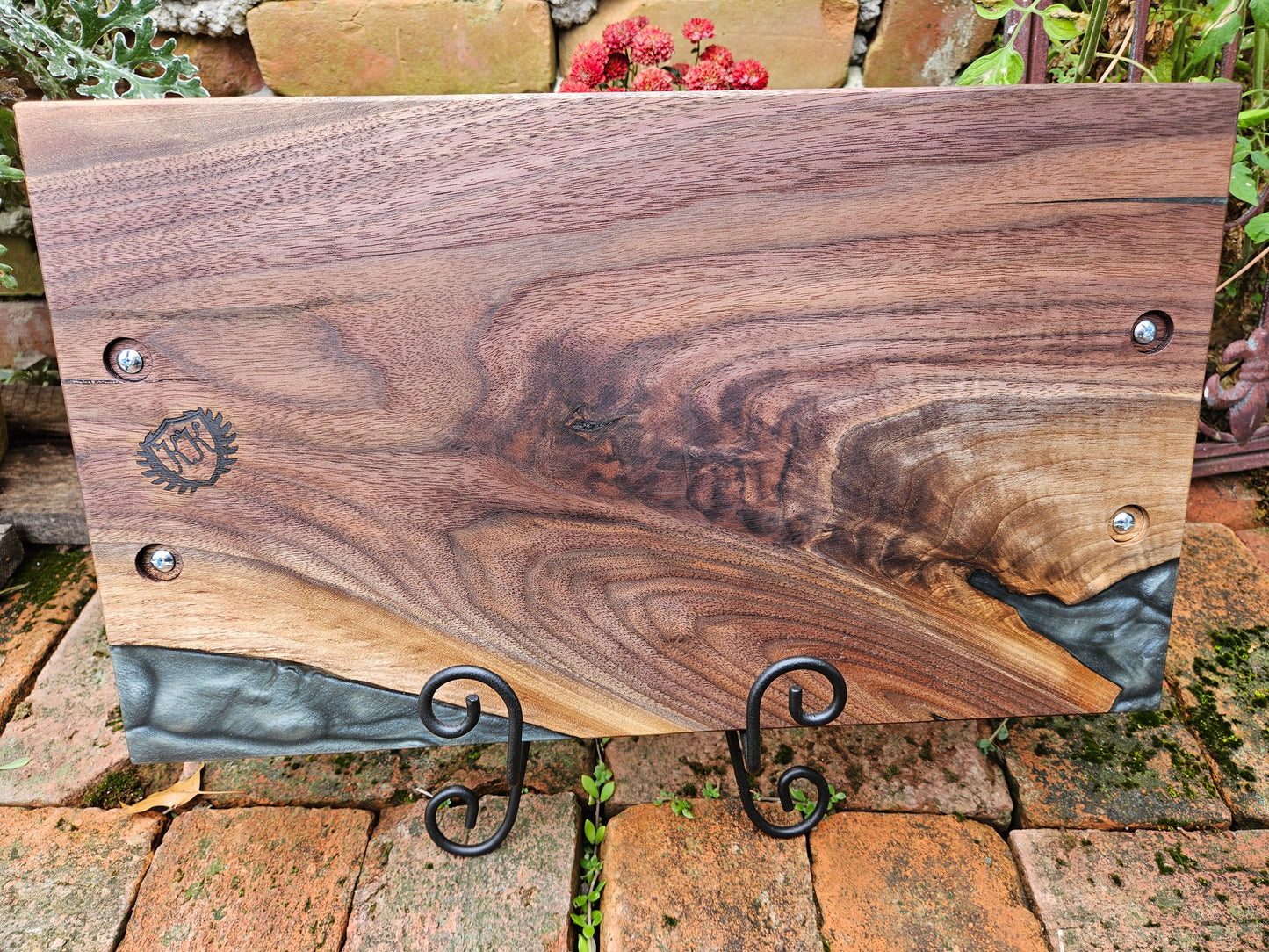 Walnut and epoxy serving tray