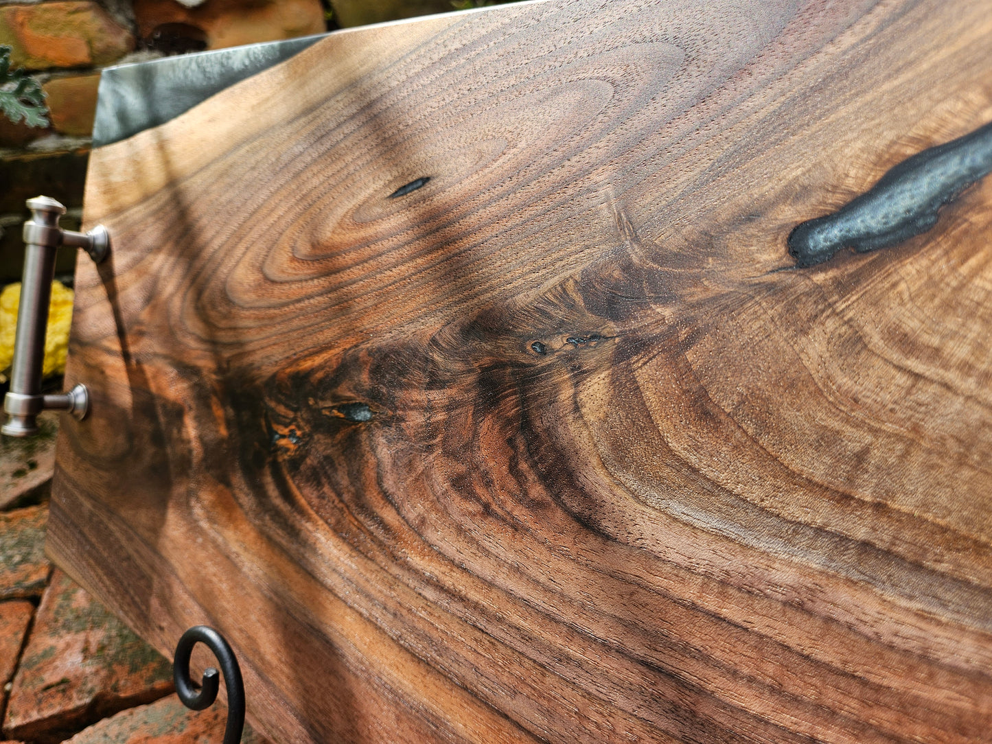 Walnut and epoxy serving tray